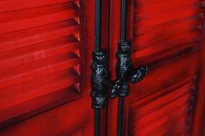 مصنوعة من سبع أرفف عالية الجودة خزانة ملابس من القماش قضيب اثنين من الأدراج بوابات أبواب حديدية مقابض ريفي ساحرة - Product Image 3