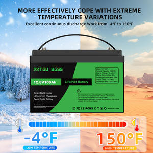 DATOUBOSS Magazzino Locale USA Batterie a Ciclo Profondo 12V 100AH Pacco Batterie agli Ioni di Litio per Accumulo di Energia Camper Batteria Solare al Litio con BMS - Product Image 1