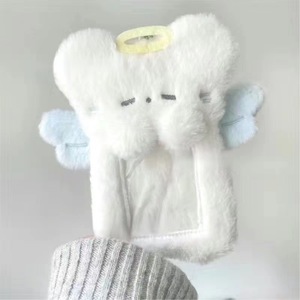 Tùy Chỉnh 3 Inch Hàn Quốc Dễ Thương Sang Trọng Thẻ Gói Thiết Lập Polyester Tai Treo Thỏ Keychain Và Photocard Chủ Phim Hoạt Hình Sang Trọng Thiết Kế - Product Image 6