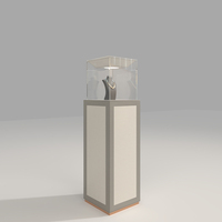 Vitrine à bijoux moderne de luxe sur mesure avec éclairage LED, en verre trempé et acier inoxydable, écologique et autoportante, fabriquée en usine