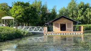 เรือท้องแบนลอยน้ำสุดหรูแท่นอลูมิเนียมออกแบบทางลาดสำหรับทะเลสาบ-อุปกรณ์ทางทะเลระดับพรีเมียม - Product Image 3