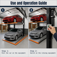 Système de stationnement vertical sans fil avec télécommande et interrupteur à clé pour pont élévateur à deux colonnes, idéal pour villas privées et garages familiaux