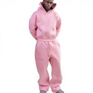 Conjunto Deportivo de 2 Piezas, Personalizado, de Alta Calidad, Sudadera con Capucha de Felpa de Algodón, Estilo Urbano, para Hombre, Talla Grande - Product Image 2