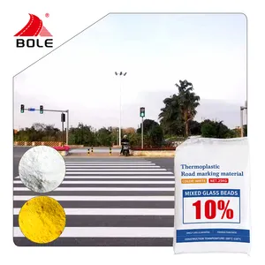 Usine personnalisée 5% 10% 20% 30% perles de verre pré-mélangées autoroute route ligne peinture réfléchissante peinture thermoplastique