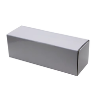 Boîte en carton pliable blanche personnalisée, boîte en papier rectangulaire longue, logo personnalisé, emballage de produit pour flacon cosmétique