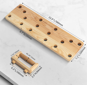 Planche de pompes en bois multi-trous avec poignées détachables pour l'entraînement musculaire des pectoraux, des épaules, du dos et des bras - Product Image 2