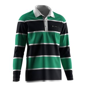 คุณภาพพรีเมียม, ระบายความชื้นได้ดี, เสื้อโปโลรักบี้, เนื้อผ้านุ่ม, ดีไซน์ลายทางทันสมัย, ป้องกันรอยยับ, ใช้ได้ทุกวัน - Product Image 4