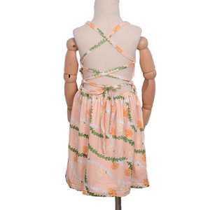Cd-6-2 Halter Personalizado con Estampado Floral Hawaiano en Algodón, Tirantes Ajustables para Niñas - Product Image 4