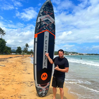 Planche de SUP personnalisée en stock 11'6''x35''x6'' en matériau Drop Stitch, planches de paddle gonflables avec accessoires