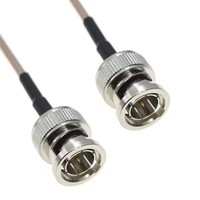 Cable coaxial RG179 BNC macho a BNC macho, conector PUG de 75 ohmios, cable coaxial de video HD-SDI RF, 15 cm, 30 cm, 50 cm, 100 cm, 1 m, 2 m, 3 m