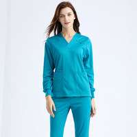 Nouveaux ensembles de blouses chirurgicales haut de gamme en tissu Dobby polyester/coton pour femmes chirurgiennes, tenue de bloc opératoire Needle XYZ