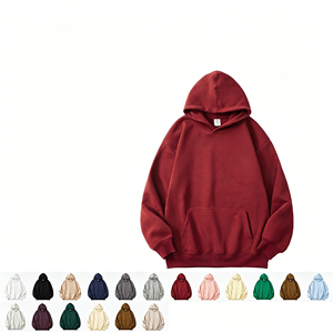 Sudadera con Capucha Extra Grande para Hombre, Color Sólido, Algodón French Terry, Sudadera Informal con Capucha para Otoño - Product Image 1