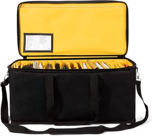 Estuche de Almacenamiento de Música para DJ, Portátil, de EVA Rígida, Tamaño Personalizado, con Fibra de Carbono, Esponja Amortiguadora de Alta Calidad Integrada para Mezclador y Reproductor - Product Image 1