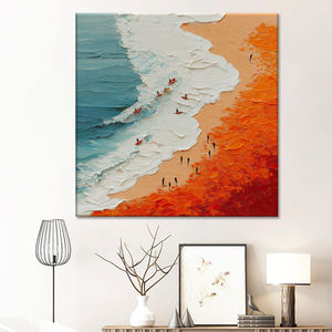 Peinture à l'huile moderne sur toile, peinture à la main, paysage de vague de mer 2026, peinture au <span class=keywords><strong>couteau</strong></span>, affiche <span class=keywords><strong>acrylique</strong></span>, texture abstraite, art mural - Product Image 4