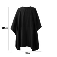 Cape de coiffure professionnelle en nylon écologique et durable avec fermeture à pression réglable, brosse à poussière pour le cou, cape de salon de coiffure unisexe