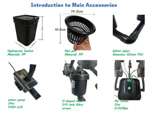 Seau de système hydroponique RDWC de 5 gallons avec refroidisseur <span class=keywords><strong>d</strong></span>'<span class=keywords><strong>eau</strong></span> - Product Image 6