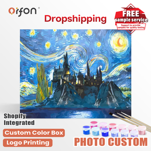 Orfon LY1490 Kit de pintura <span class=keywords><strong>por</strong></span> números bailarina abstracta Digital DIY Color pintura al óleo para adultos decoración del hogar lienzo sin marco niños - Product Image 1