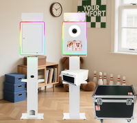 Offre Limitée : Cabine Photo DSLR iPad à Installation Rapide Sans Outil, avec Flash Intégré, Réflecteur et Étagère pour Imprimante – Idéale pour la Location