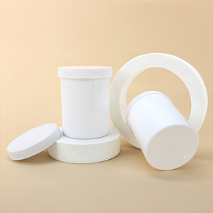 High Quality Round Shape 250ml <b>Plastic</b> PP Refillable Supplement Container Protein Powder <b>Jar</b> Customization Supported - Product Image 3