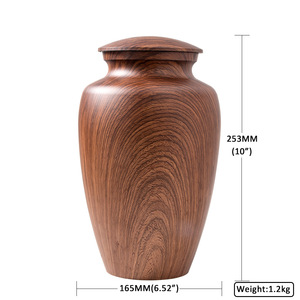Urna Funeraria de Aleación de Aluminio con Acabado Imitación Madera, Ecológica, Personalizable, para Cenizas de Adultos/Mascotas, Sellada, Elegante y Conmemorativa - Product Image 2