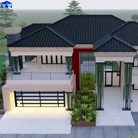 Low Cost Long Life LGS Maison préfabriquée Villas Maison résidentielle 200 ㎡  Zone de résidence au Nigeria