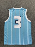 Nouvelle arrivée, maillot de basket-ball rayé personnalisé, séchage rapide, respirant, sans manches, col en V, impression par sublimation complète, logo, numéro