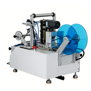 Étiqueteuse manuelle semi-automatique de qualité industrielle pour bouteilles rondes, taille réglable, machine à étiquettes adhésives pour production continue - Product Image 2