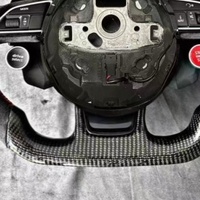 Volant en cuir et fibre de carbone pour Audi A1 A2 A3 S3 RS3 S4 RS4 S5 RS5 S6 RS6 TT TTRS R8 Q5 Q3
