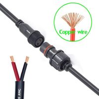 Câble de connecteur LED 2 broches personnalisé étanche IP67 mâle et femelle 3P connecteur d'extension de lumière LED 3 4 5 broches pour l'extérieur