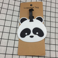Étiquettes de bagages en PVC souple en forme de panda de Chine, souvenirs touristiques du Sichuan, cartes d'embarquement pour avion, sac de voyage