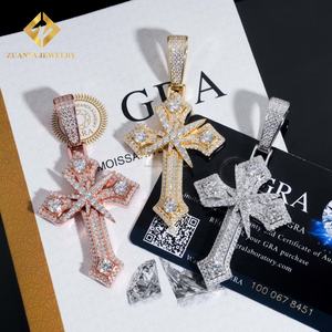 ชุดสร้อยคอจี้เพชรโมอิสสีเงินสำหรับ925ได้รับการรับรอง GRA ใหม่ - Product Image 2