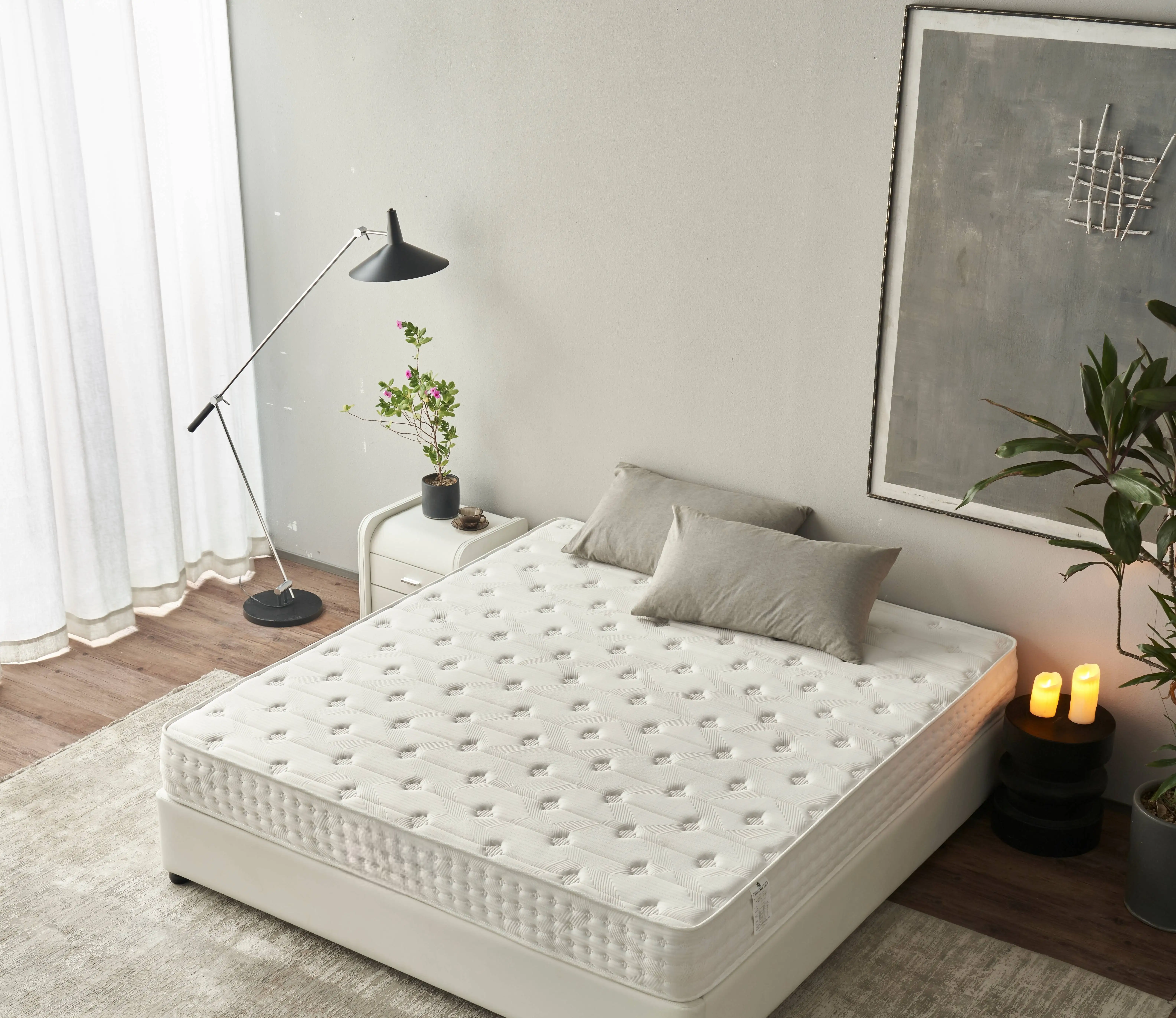 High Quality Queen Mattress with Modern Design Cooling Pocket Spring Made Comfortable Cashmere Fabric Home Hotel Hospital Use
