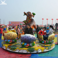 Manège pour enfants personnalisé en acier et fibre de verre en forme de dinosaure pour attraction extérieure, équipement de grand parc d'attractions