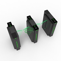 Système de contrôle d'accès, entrée automatique, barrière à rabat noire pour la sécurité, acier inoxydable 304