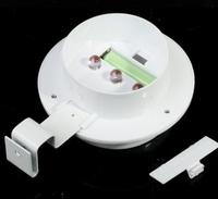Lampe de clôture LED solaire étanche circulaire pour extérieur avec capteur automatique pour jardin, mur et allée