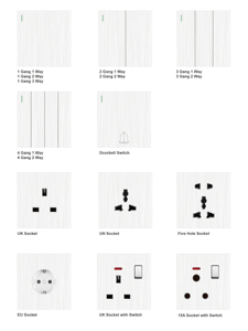 Hiện đại loạt tùy chỉnh chuyển đổi 10A/13A/16A nhựa Ổ cắm USBA + Loại C tường ổ cắm push button điện chiếu sáng cắm ổ cắm - Product Image 2