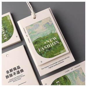 Étiquette de vêtements imprimée conçue sur mesure pour sacs chaussures et vêtements Étiquette de vêtements balançoire faite à la main - Product Image 6