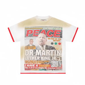 Camiseta de Algodón 320 Gsm para Hombre, con Estampado Gráfico Serigrafiado, Lavado Ácido, Corte Recto y Personalizada, Venta al por Mayor - Product Image 1