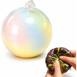 Juguete de pelota blandita con gradiente de arcoíris, juguete suave para aliviar el estrés, para niños, adultos, oficina, escritorio, diversión y juego sensorial - Product Image 2