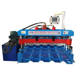 antique glazed tile plc control automatic roof sheet forming machine to make metal roofing