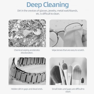 45000Hz Cleaning Machine High Frequency <b>Vibration</b> Cleaner Washing Jewelry Glasses Watch Ring Dentures Cleaner - Product Image 4