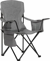 Chaise de camping pliable surdimensionnée NBT avec sac isotherme, porte-gobelet, poche latérale, cadre en acier - Robuste et portable pour la pêche et les pique-niques