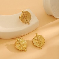 Boucles d'oreilles créoles géométriques uniques et exagérées de style euro-américain, en métal irrégulier, pour femmes, à porter au quotidien