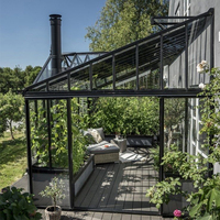 D-TOP NOUVEAU kit de serre extérieure en verre de haute qualité en aluminium véranda en aluminium grande véranda pour maison