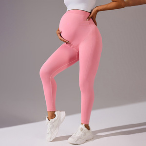 Pantaloni Lifting per l'abbigliamento <span class=keywords><strong>premaman</strong></span> traspirante a vita alta con supporto per la schiena <span class=keywords><strong>collant</strong></span> Ultra elasticizzati in Spandex/Nylon - Product Image 1