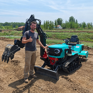 Chinese Tracked Crawler <b>Cultivator</b> Agricultural Mini Rotary Tiller Farm Crawler Tractor 35hp with Attachment - Product Image 3