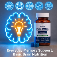 Paket Hemat Phosphatidylserine PS Gummies Suplemen Pendukung Otak untuk Memori, Fokus, Kesehatan Kognitif Dewasa 99% Kemurnian Grosir