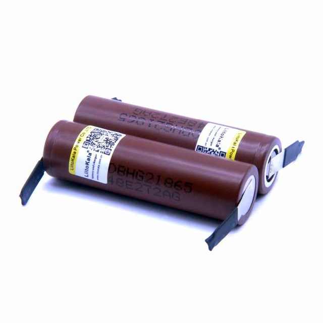 100% Original Liitokala Lii-HG2 18650 3000mah 20A 3.7v Li-ion Rechargeable INR-18650 HG2 Battery with DIY Nickel
