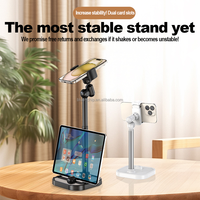 Support de téléphone portable réglable et personnalisable en acier, rétractable, étanche, pour diffusion en direct sur table
