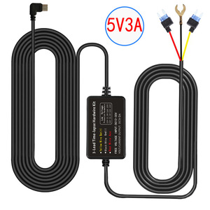Cable de alimentación reductor de voltaje 5V3A para coche, para transmisión de medios 4K, sistemas de gran escala y grabación de lapsus temporales, para dashcam, L143 - Product Image 1